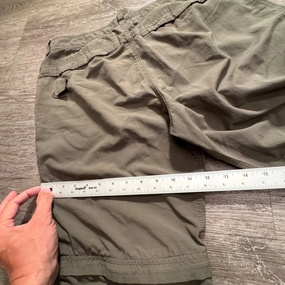The North Face Convertible Pants Mens 34 Green Nylon Hiking Paramount Peak 34x32